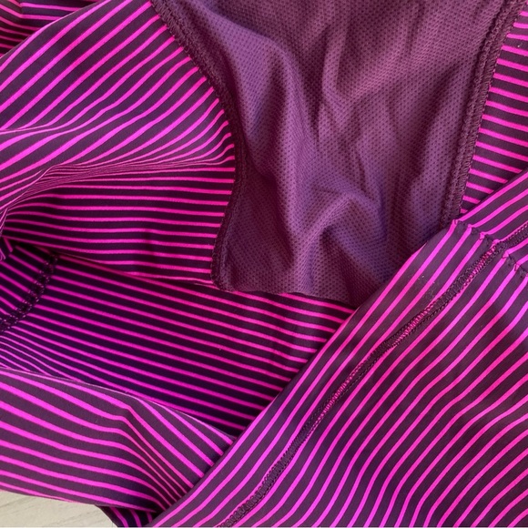 Lululemon Stuff Your Bra Tank II Hyper Stripe, Hot Pink/Maroon, Size M/L - Picture 15 of 15
